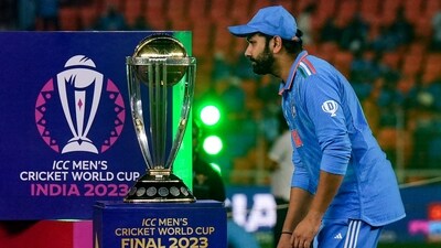 India's captain Rohit Sharma during the presentation ceremony of the ICC Men's Cricket World Cup 2023 at the Narendra Modi Stadium (PTI) India's captain Rohit Sharma during the presentation ceremony of the ICC Men's Cricket World Cup 2023 at the Narendra Modi Stadium (PTI)