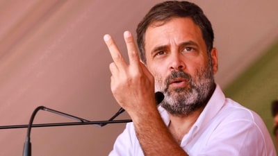 Jalore: Congress leader Rahul Gandhi during a public meeting ahead of Rajasthan Assembly elections. (PTI) Jalore: Congress leader Rahul Gandhi during a public meeting ahead of Rajasthan Assembly elections. (PTI)