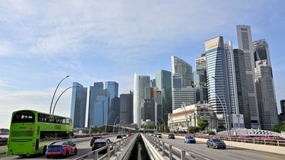 View of the skyline in Singapore on January 27, 2023. (Reuters)