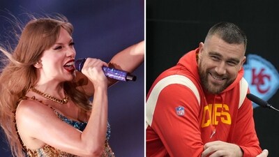 Travis Kelce has revealed amid his romance with Taylor Swift that he is a fan of 1989 (Taylor’s Version), and particularly one song on the album (Photo by Michael Tran / AFP, Kirby Lee-USA TODAY Sports) Travis Kelce has revealed amid his romance with Taylor Swift that he is a fan of 1989 (Taylor’s Version), and particularly one song on the album (Photo by Michael Tran / AFP, Kirby Lee-USA TODAY Sports)