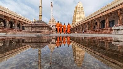 The clerk of Hampi Virupaksha temple was suspended due to negligence of duty and damage to the monument. (AFP) The clerk of Hampi Virupaksha temple was suspended due to negligence of duty and damage to the monument. (AFP)