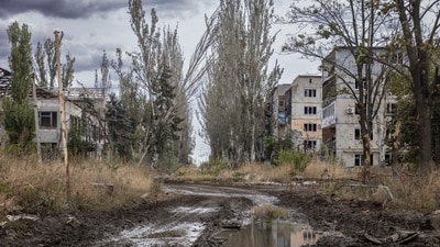 A view shows apartment buildings damaged by a Russian military strike, amid Russia's attack on Ukraine (REUTERS)