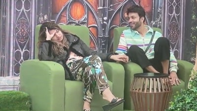 Sana Raees Khan and Vicky Jain inside the Bigg Boss 17 house.