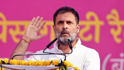 Congress leader Rahul Gandhi addresses a public meeting ahead of Rajasthan assembly elections (HT_PRINT)