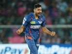 Lucknow Super Giants' Avesh Khan celebrates after picking a wicket in the IPL match against Rajasthan Royals Lucknow Super Giants' Avesh Khan celebrates after picking a wicket in the IPL match against Rajasthan Royals