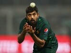 Pakistan's Haris Rauf in action 