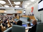 Russian lawmakers attend a session at the State Duma, the Lower House of the Russian Parliament in Moscow. Russian lawmakers attend a session at the State Duma, the Lower House of the Russian Parliament in Moscow.