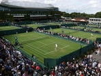 Generic view of tennis action at Wimbledon Generic view of tennis action at Wimbledon