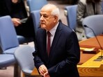 Palestinian Permanent Observer to the United Nations Riyad H. Mansour attends a UN Security Council meeting on the situation in the Middle East, and the Israel-Hamas war at the United Nations headquarters. Palestinian Permanent Observer to the United Nations Riyad H. Mansour attends a UN Security Council meeting on the situation in the Middle East, and the Israel-Hamas war at the United Nations headquarters.