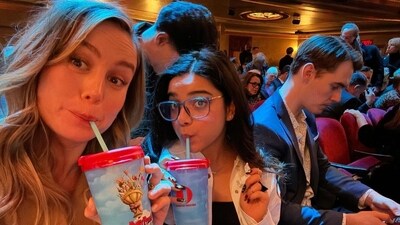 Brie Larson and Iman Vellani graced the opening night of "Spamalot" on Broadway, dazzling the audience at The St. James Theatre. (Brie Larson/ Instagram)