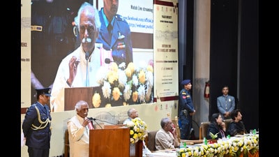 A short film showcasing UGC initiatives related to the NEP was also presented, providing attendees with a visual insight into the endeavours supporting the policy. (Ravi Kumar/HT Photo)