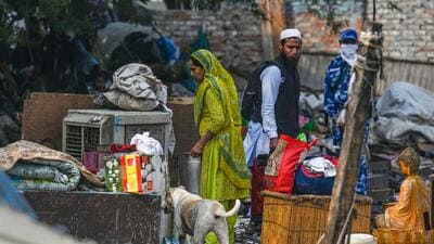 During the demolition drive near Sunder Nursery in Nizamuddin on Wednesday. (Raj K Raj/ HT Photo) During the demolition drive near Sunder Nursery in Nizamuddin on Wednesday. (Raj K Raj/ HT Photo)