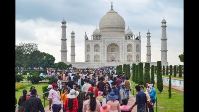 For Representation only: Tourists visit the historic Taj Mahal (PTI)