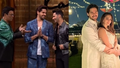 Karan Johar and Varun Dhawan spoke about Sidharth Malhotra and Kiara Advani on Koffee With Karan 8. Karan Johar and Varun Dhawan spoke about Sidharth Malhotra and Kiara Advani on Koffee With Karan 8.