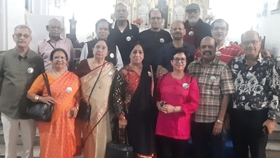 Ex students from 1966-73 batch of Christ Church College at the church. (Deep Saxena) Ex students from 1966-73 batch of Christ Church College at the church. (Deep Saxena)