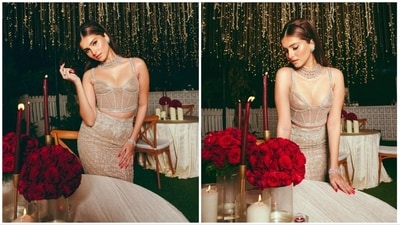 Tara Sutaria marked her 29th birthday on November 19, sharing glimpses of her celebration on Instagram that left fans thrilled. Embracing the theme of "Old School Glamour" for this year's birthday, she effortlessly embodied the theme by donning a stunning co-ord set. (Instagram/@tarasutaria) Tara Sutaria marked her 29th birthday on November 19, sharing glimpses of her celebration on Instagram that left fans thrilled. Embracing the theme of "Old School Glamour" for this year's birthday, she effortlessly embodied the theme by donning a stunning co-ord set. (Instagram/@tarasutaria)