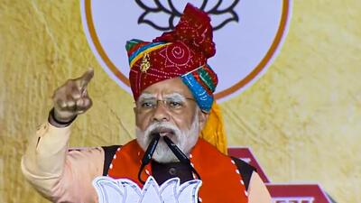 Prime Minister Narendra Modi addressed multiple election rallies in poll-bound Rajasthan on Wednesday. (PTI) Prime Minister Narendra Modi addressed multiple election rallies in poll-bound Rajasthan on Wednesday. (PTI)