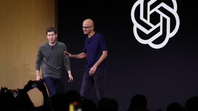 Microsoft CEO Satya Nadella said he talked with Sam Altman over his return to OpenAI. (AFP) Microsoft CEO Satya Nadella said he talked with Sam Altman over his return to OpenAI. (AFP)