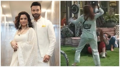 Heated argument over food erupts on Bigg Boss 17; Ankita Lokhande hit Vicky Jain with slipper. Heated argument over food erupts on Bigg Boss 17; Ankita Lokhande hit Vicky Jain with slipper.