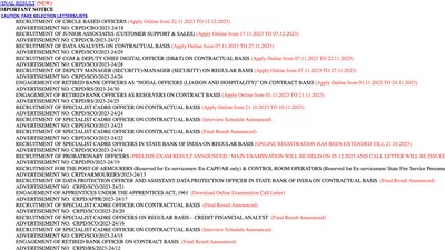 SBI PO Prelims result 2023 out, direct link ((sbi.co.in)) SBI PO Prelims result 2023 out, direct link ((sbi.co.in))