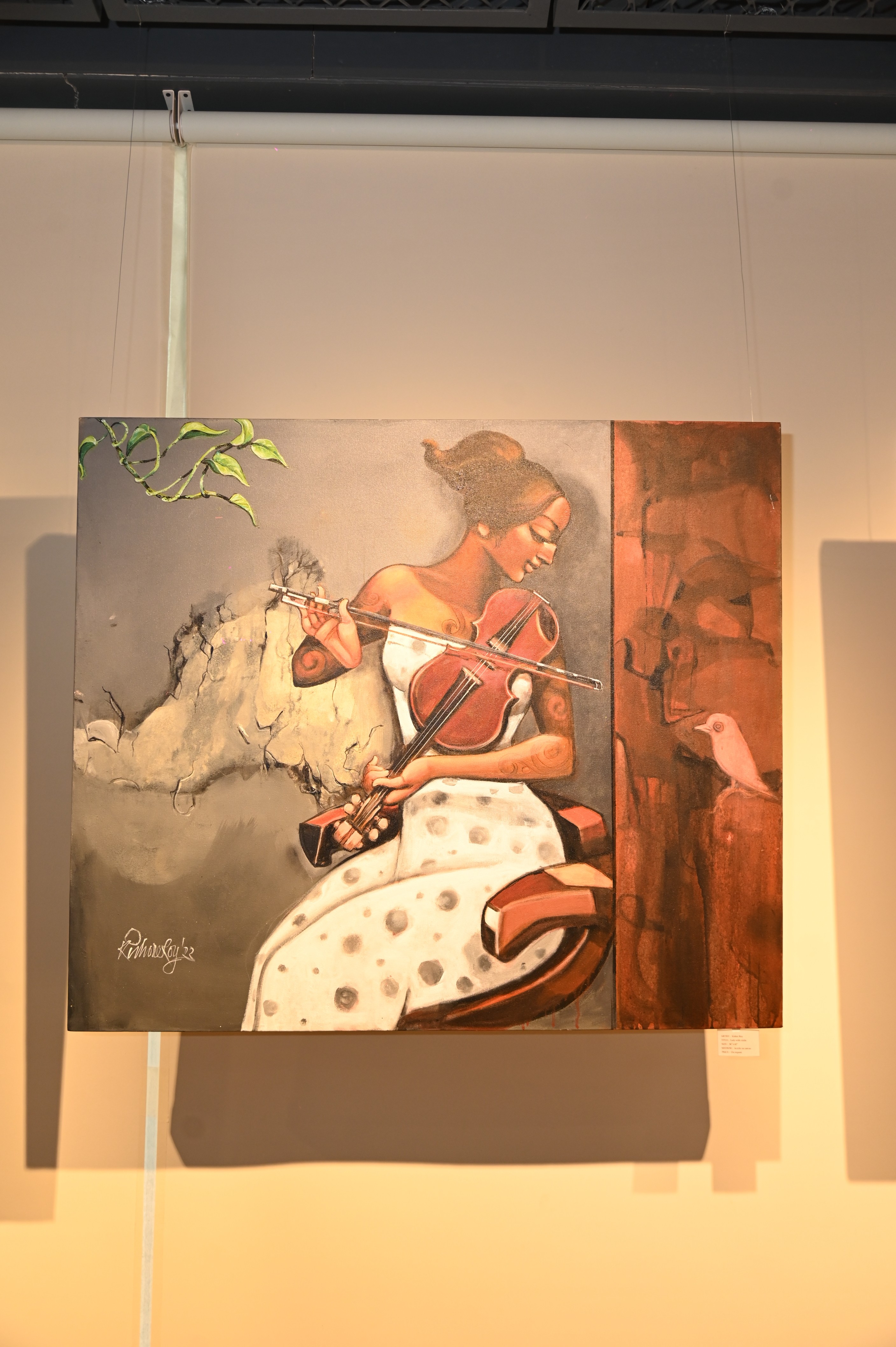 An artwork displayed as part of the luxury showcase at Rang Mirage Art Gallery.