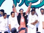 Shashi Tharoor at the pro-Palestine rally organised by the Congress in Kozhikode district of Kerala on Thursday. Shashi Tharoor at the pro-Palestine rally organised by the Congress in Kozhikode district of Kerala on Thursday.