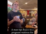 Snapshot of the woman getting the tip at the restaurant. Snapshot of the woman getting the tip at the restaurant.