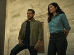 Salman Khan and Katrina Kaif in a still from Tiger 3. Salman Khan and Katrina Kaif in a still from Tiger 3.