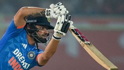 Rinku Singh did the finishing for India although the match suddenly became a thriller in the last over after Axar Patel fell off the third ball. India had needed two to win off three balls and it came down to them needing one off the last ball. Rinku hit a six but Sean Abbott had overstepped for the delivery, which meant that only the run for the no ball counted. Rinku finished on 22 off 14. (AFP) Rinku Singh did the finishing for India although the match suddenly became a thriller in the last over after Axar Patel fell off the third ball. India had needed two to win off three balls and it came down to them needing one off the last ball. Rinku hit a six but Sean Abbott had overstepped for the delivery, which meant that only the run for the no ball counted. Rinku finished on 22 off 14. (AFP)