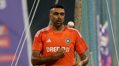 India's Ravichandran Ashwin during practice (REUTERS)
