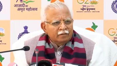 Haryana chief minister Manohar Lal Khattar addressing a press conference in Chandigarh on Thursday. (HT File) Haryana chief minister Manohar Lal Khattar addressing a press conference in Chandigarh on Thursday. (HT File)