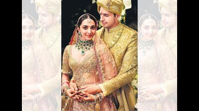 Kiara Advani wore an emerald necklace at her February wedding to Sidharth Malhotra. (Shutterstock) Kiara Advani wore an emerald necklace at her February wedding to Sidharth Malhotra. (Shutterstock)
