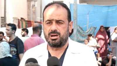 An image grab from a file handout video released by the Hamas Media Office, shows doctor Mohammad Abu Salmiya, director of Al-Shifa hospital in Gaza City, on November 1. (AFP) An image grab from a file handout video released by the Hamas Media Office, shows doctor Mohammad Abu Salmiya, director of Al-Shifa hospital in Gaza City, on November 1. (AFP)
