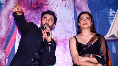 From interviews to song releases the makers are going all the way to ensure that audiences throng to the theaters when Animal releases on December 1. Now at the Animal trailer launch event in Delhi, Ranbir Kapoor and Rashmika Mandanna interacted with the media and posed together. They play a married couple in Animal. (PTI) From interviews to song releases the makers are going all the way to ensure that audiences throng to the theaters when Animal releases on December 1. Now at the Animal trailer launch event in Delhi, Ranbir Kapoor and Rashmika Mandanna interacted with the media and posed together. They play a married couple in Animal. (PTI)