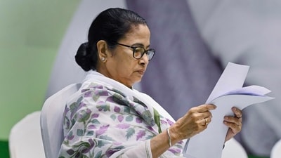 West Bengal chief minister and TMC supremo Mamata Banerjee during a party meeting, in Kolkata. (PTI) West Bengal chief minister and TMC supremo Mamata Banerjee during a party meeting, in Kolkata. (PTI)