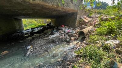 Untreated sewage water, according to officials, is being discharged in Ramnadi near the Cocorico Hotel in Bavdhan. (HT FILE) Untreated sewage water, according to officials, is being discharged in Ramnadi near the Cocorico Hotel in Bavdhan. (HT FILE)