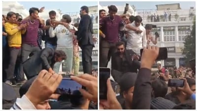 Bobby Deol and Ranbir Kapoor, both of whom looked dapper in black, also got on top of their car and met fans. They also posed for pictures before leaving for the Animal trailer launch event. Their fight sequence was one of the highlights of the Animal trailer, which dropped on Thursday. Bobby Deol and Ranbir Kapoor, both of whom looked dapper in black, also got on top of their car and met fans. They also posed for pictures before leaving for the Animal trailer launch event. Their fight sequence was one of the highlights of the Animal trailer, which dropped on Thursday.