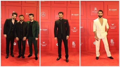 Sunny Deol, Karan and Rajveer Deol; Aditya Roy Kapur; and Shahid Kapoor. Sunny Deol, Karan and Rajveer Deol; Aditya Roy Kapur; and Shahid Kapoor.