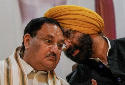 BJP president JP Nadda (left) shares a word with Manjinder Singh Sirsa. (PTI file photo) BJP president JP Nadda (left) shares a word with Manjinder Singh Sirsa. (PTI file photo)