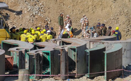 Uttarkashi: Rescue and relief operation underway. (PTI) Uttarkashi: Rescue and relief operation underway. (PTI)