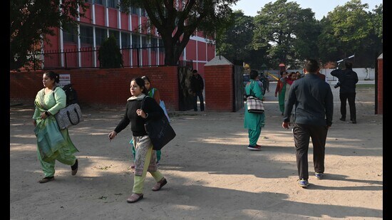 As per Chandigarh education department officials, there were no injuries or damages, and the pipeline was fixed in the morning itself. (Ravi Kumar/HT)