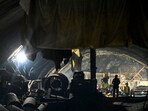 The drilling work at the Uttarkashi tunnel encountered a glitch again on Friday. The drilling work at the Uttarkashi tunnel encountered a glitch again on Friday.