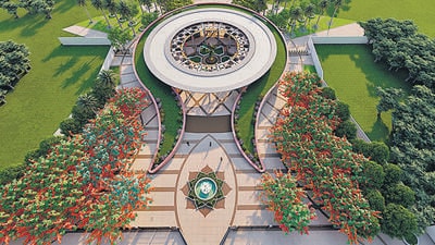 A concept photo of the Bharat Vandana Park shared by Delhi Development Authority. The park is coming up in Dwarka Sector 20. (HT Photo) A concept photo of the Bharat Vandana Park shared by Delhi Development Authority. The park is coming up in Dwarka Sector 20. (HT Photo)