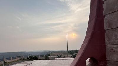 A view of the national monument unveiled by Prime Minister Narendra Modi in Mangarh last year. (HT photo) A view of the national monument unveiled by Prime Minister Narendra Modi in Mangarh last year. (HT photo)