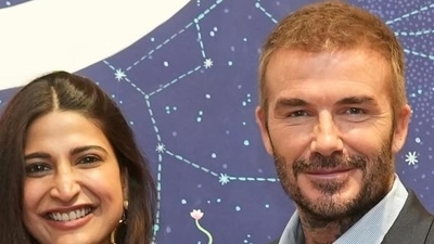 Aahana Kumra with David Beckham Aahana Kumra with David Beckham