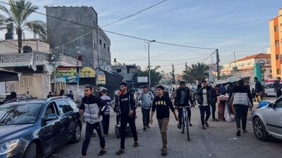 Gaza’s ruling Hamas group pledged to free at least 50 of the about 240 hostages it and other militants took on October 7. Hamas said Israel would free 150 Palestinian prisoners. (REUTERS)