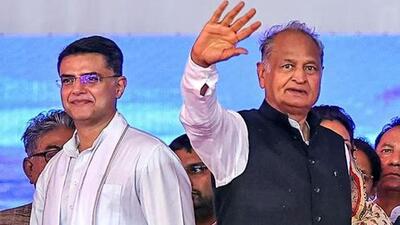 Rajasthan chief minister Ashok Gehlot and Congress leader Sachin Pilot. (PTI) Rajasthan chief minister Ashok Gehlot and Congress leader Sachin Pilot. (PTI)