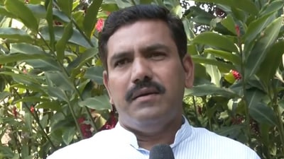 Former Karnataka chief minister BS Yediyurappa's son B Y Vijayendra. (ANI)