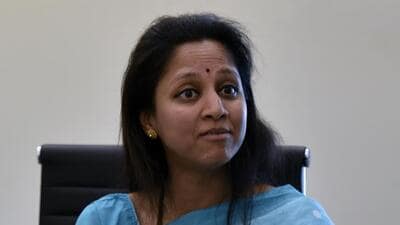 Sule questioned the rival faction under Maharashtra Deputy Chief Minister Ajit Pawar for filing a disqualification plea against parliamentarians Shriniwas Patil, Mohammed Faizal, Fauzia Khan and Vandana Chavan. (HT FILE PHOTO)