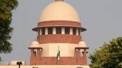 The Supreme Court issued notice on the petition filed by rebel MP Raghu Ramakrishna Raju of the YSR Congress Party and directed that the petition be heard in January with another petition filed by Raju seeking transfer of the trial against Reddy to Delhi. (HT Photo)
